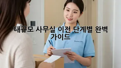 대규모 사무실 이전? 단계별 완벽 가이드!